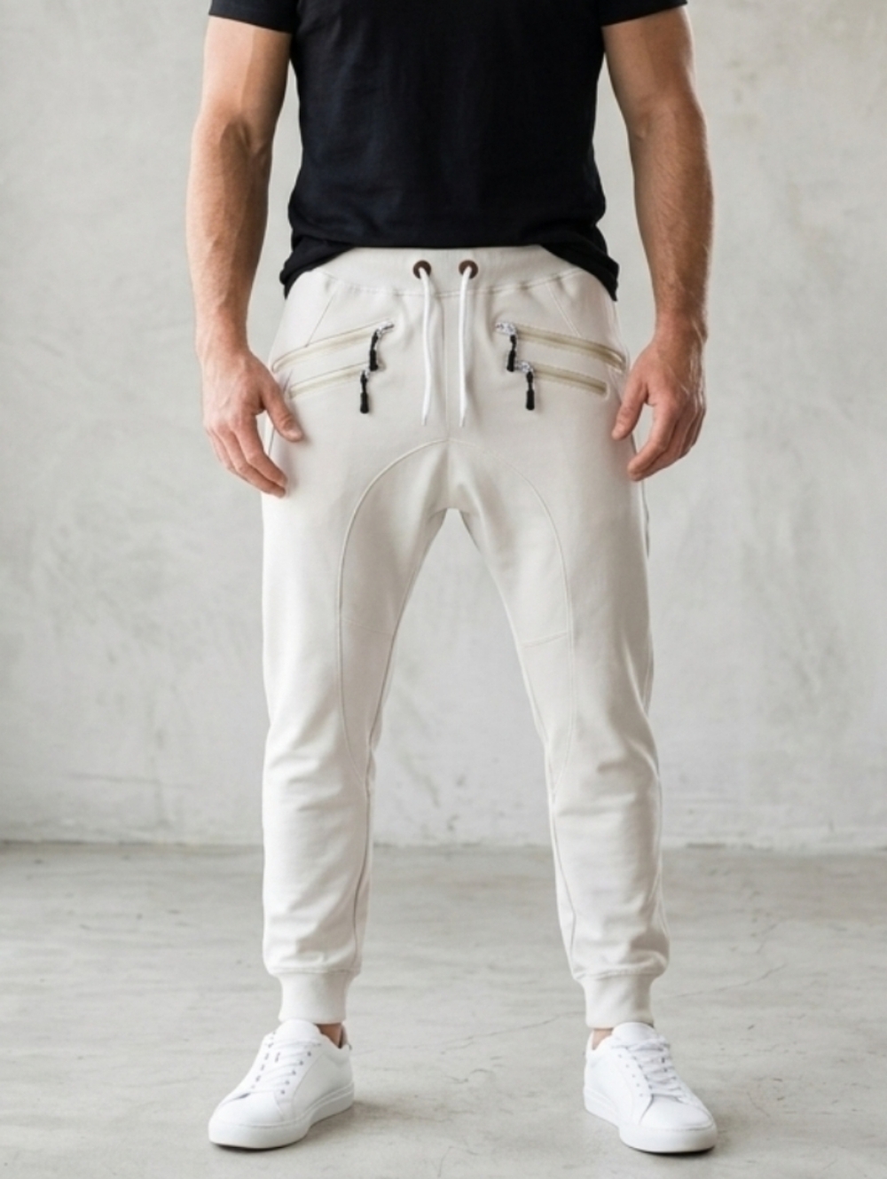 American Stitch White Sweatpants Jogger Size Medium
